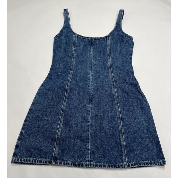 Meshki Rue Denim Mini Dress in Blue - Picture 4 of 5